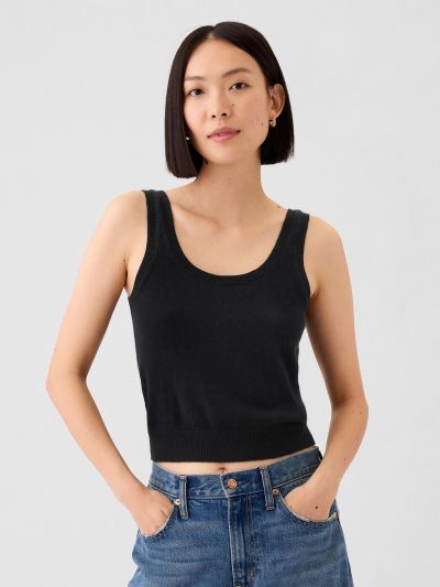 CashSoft Cropped Αμάνικο Τοπ-576639004
