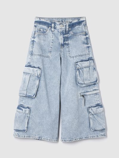 Παιδικό Mid Rise Double Cargo Baggy Jean Παντελόνι-525270000